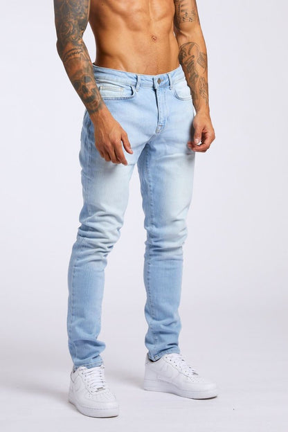 Darren - Tapered skinny-fit jeans med låg midja