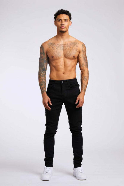 Darren - Tapered skinny-fit jeans med låg midja